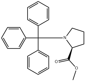 (2S)-1-Triphenylmethyl-2-pyrrolidinecarboxylic acid methyl ester Structure