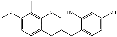 4-[3-(2,4-Dimethoxy-3-methylphenyl)propyl]-1,3-benzenediol Structure