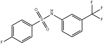 4-fluoro-N-[3-(trifluoromethyl)phenyl]benzenesulfonamide 结构式
