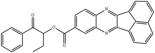 1-benzoylpropyl acenaphtho[1,2-b]quinoxaline-9-carboxylate Structure