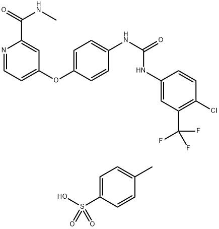 甲苯磺酸索拉非尼, 475207-59-1, 结构式