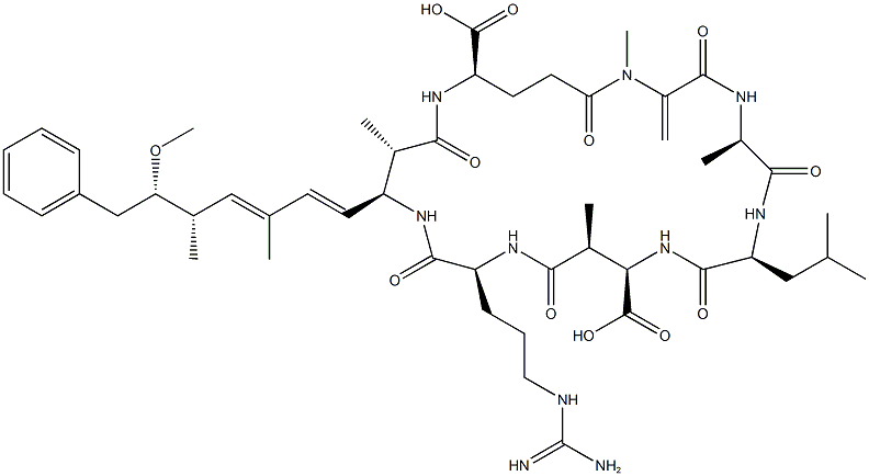 微囊藻毒素(LR亚型), 101043-37-2, 结构式