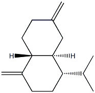 [4S,4aβ,8aα,(-)]-Decahydro-1,6-bis(methylene)-4-isopropylnaphthalene Structure