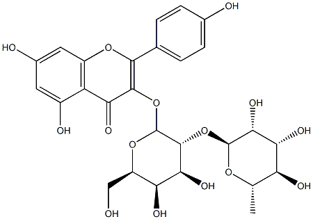 kaempferol 3-O-alpha-rhamnopyranosyl-(1-2)-beta-galactopyranoside|
