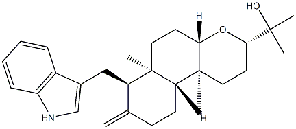 (3S,4aα,10aα)-Dodecahydro-7α-(1H-indol-3-ylmethyl)-α,α,6aβ,10bβ-tetramethyl-8-methylene-1H-naphtho[2,1-b]pyran-3-methanol|
