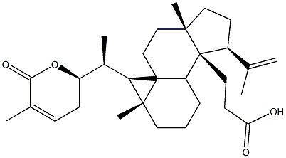 (3S,3aR,4aS,6aR,7R,9aS,9bS)-7-[(1S)-1-[(2R)-3,6-Dihydro-5-methyl-6-oxo-2H-pyran-2-yl]ethyl]decahydro-6a,9a-dimethyl-3-(1-methylethenyl)-1H-cyclopenta[a]cyclopropa[e]naphthalene-3a(4H)-propanoic acid Structure