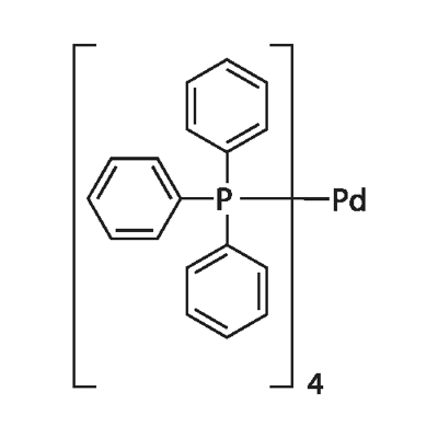 テトラキス(トリフェニルホスフィン)パラジウム(0) 化学構造式