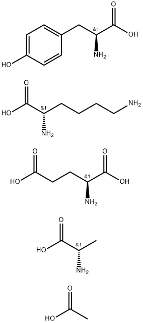 醋酸格拉替雷, 147245-92-9, 结构式