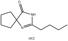 2-ブチル-1,3-ジアザスピロ[4.4]ノナ-1-エン-4-オン塩酸塩 化学構造式