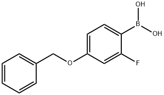4-ベンジルオキシ-2-フルオロフェニルボロン酸 化学構造式