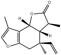 (3S)-3aβ,4,5,8bβ-Tetrahydro-3,4α,8-trimethyl-4-vinylbenzo[1,2-b:3,4-b']difuran-2(3H)-one Structure