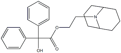 α-Hydroxy-α-phenylbenzeneacetic acid 2-(9-azabicyclo[3.3.1]nonan-9-yl)ethyl ester Structure