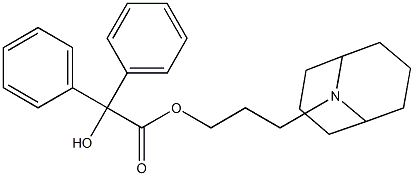 α-Hydroxy-α-phenylbenzeneacetic acid 3-(9-azabicyclo[3.3.1]nonan-9-yl)propyl ester Structure