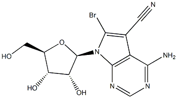 (S)-4-Amino-6-bromo-7-((3R,4S,5R)-3,4-dihydroxy-5-hydroxymethyl-tetrah ydro-furan-2-yl)-7,7a-dihydro-4aH-pyrrolo[2,3-d]pyrimidine-5-carbonitr ile|