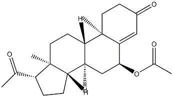 6α-Acetoxyprogesterone Structure