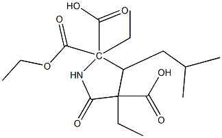 Triethyl=3-isobutyl-5-oxo-2,2,4-pyrrolidinetricarboxylate Structure
