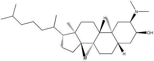 2β-Dimethylamino-5α-cholestan-3α-ol Structure
