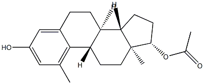 1-Methylestra-1,3,5(10)-triene-3,17β-diol 17-acetate Structure