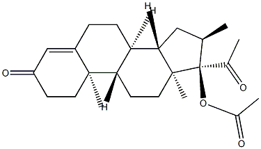 17-Acetoxy-16α-methylprogesterone Structure