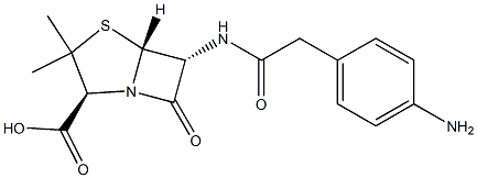 (6R)-6α-[(4-Aminophenyl)acetylamino]penicillanic acid Structure