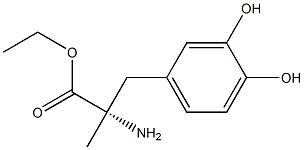 3,4-Dihydroxy-α-methyl-L-phenylalanine ethyl ester Structure