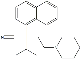 α-Isopropyl-α-(1-naphtyl)-1-piperidinebutyronitrile Structure
