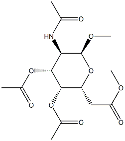 1-O-Methyl-N,3-O,4-O,6-O-tetraacetyl-α-D-glucosamine Structure