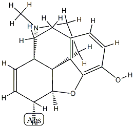 (13β,14β)-6β-Bromo-7,8-didehydro-4,5α-epoxy-17-methylhasubanan-3-ol Structure