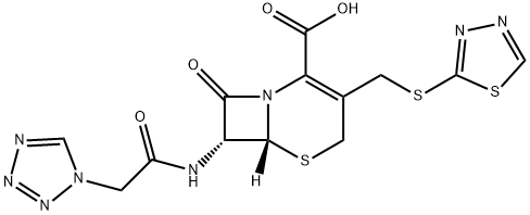 头孢替唑, 26973-24-0, 结构式