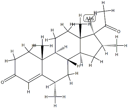 17-Hydroxy-6α,16α-dimethylpregn-4-ene-3,20-dione Structure