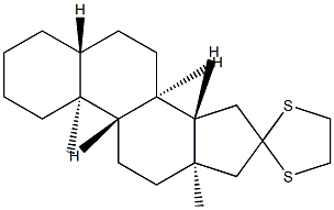 16,16-Ethylenedithio-5α-androstane Structure