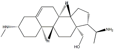(20S)-20-Amino-3β-methylaminopregn-5-en-18-ol Structure
