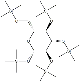 1-O,2-O,3-O,4-O,6-O-Pentakis(trimethylsilyl)-β-D-glucopyranose Structure