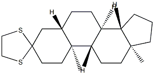 Androstan-3-one, cyclic 1,2-ethanediyl mercaptole, (5alpha)- Structure