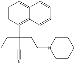 α-Ethyl-α-(2-piperidinoethyl)-1-naphthaleneacetonitrile Structure