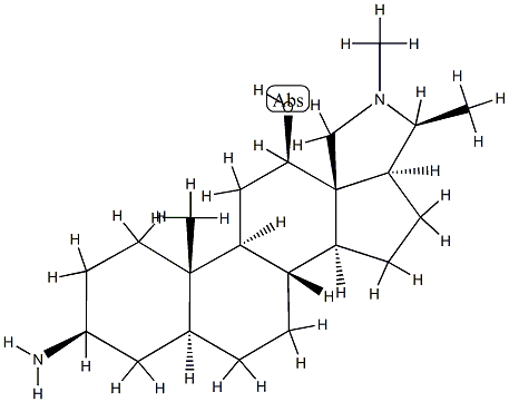 3β-Amino-5α-conanin-12β-ol 结构式