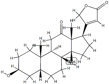 3β,14-Dihydroxy-12-oxo-5β-card-20(22)-enolide Structure