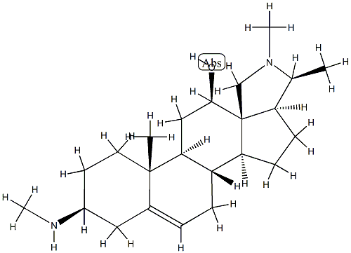 3β-(Methylamino)conanin-5-en-12β-ol Structure