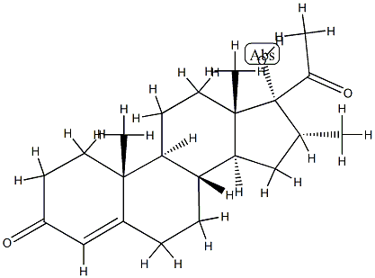 16α-Methyl-17-hydroxyprogesterone Structure