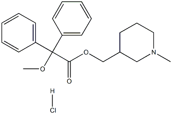 (1-methyl-3,4,5,6-tetrahydro-2H-pyridin-3-yl)methyl 2-methoxy-2,2-diph enyl-acetate chloride Structure