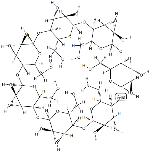 6-Monodeoxy-6-monoamino-beta-cyclodextrine Structure