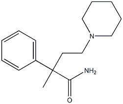 α-Methyl-α-phenyl-1-piperidinebutyramide Structure