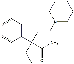 α-Ethyl-α-phenyl-1-piperidinebutyramide Structure