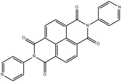 N,N'-ジ(4-ピリジル)-1,4,5,8-ナフタレンテトラカルボン酸ジイミド 化学構造式
