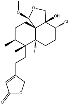 4-[2-[(1S,6aα,10aS)-4α-Chlorodecahydro-3aβ-hydroxy-1β-methoxy-7,8β-dimethylnaphtho[1,8a-c]furan-7α-yl]ethyl]furan-2(5H)-one|