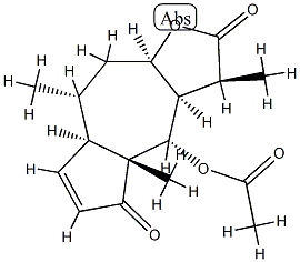二氢心菊内酯醋酸酯, 36505-53-0, 结构式