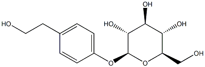 4-β-D-Glucopyranosyloxybenzeneethanol Structure