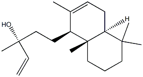 ラブダ-7,14-ジエン-13-オール 化学構造式