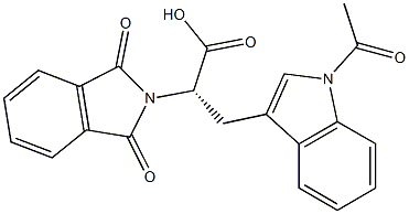 (αS)-1-Acetyl-α-(1,3-dihydro-1,3-dioxo-2H-isoindol-2-yl)-1H-indole-3-propionic acid Structure