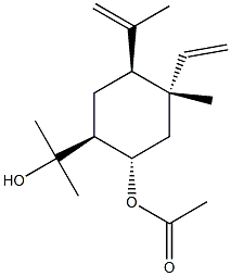 (1S)-2β-Acetyloxy-4β-ethenyl-5α-(1-methylethenyl)-α,α,4-trimethylcyclohexanemethanol Structure